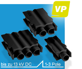 VarioPro Clip Lock, HV-Steckverbinder, 13kVDC, GES High Voltage Hochspannungssteckverbinder Serie VP