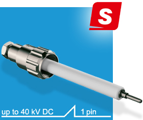 Series S, HV-connector, 40 kVDC, GES High Voltage high voltage connector Series S